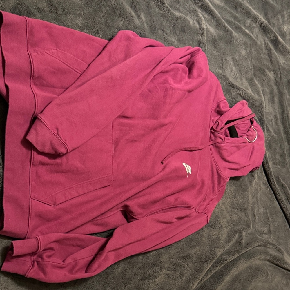 Nike Magenta Hoodie with Logo